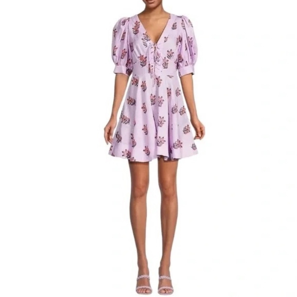 House of Harlow 1960 Lilac Floral Mini Dress